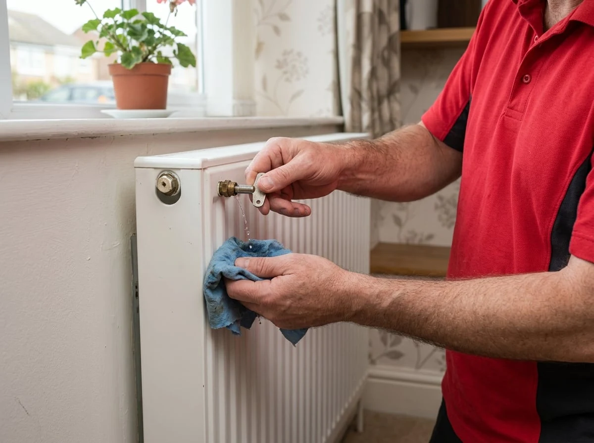 Greenwich Plumbers engineer working on central heating in Greenwich